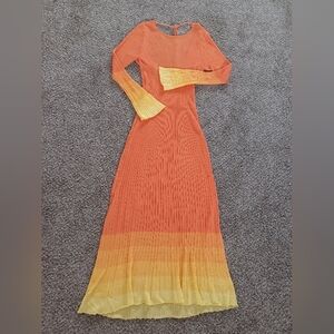 Future Collective Jenee Naylor Ombre Long Sleeve Maxi Dress